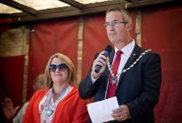 Mayor of Hayle Nick Farrar officially opens the day with his wife Angie Mayor of Hayle Nick Farrar officially opens the day with his wife Angie